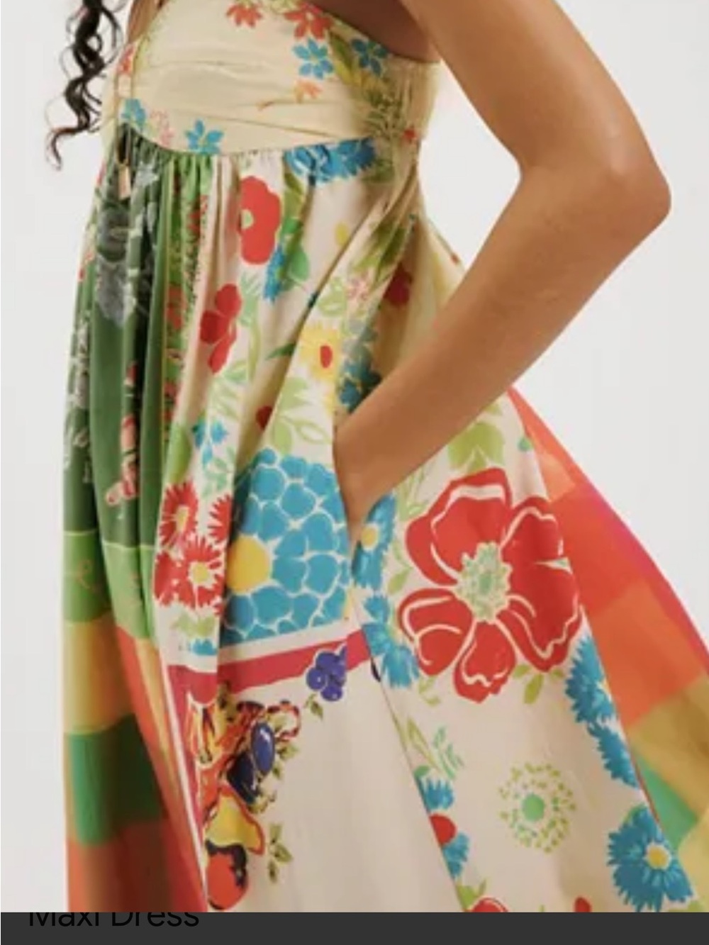 Free People Wonderstruck Boho Multicolor Patchwork Maxi Dress - Picture 2 of 8